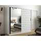 Garderoba Hartford 290 Bijela, Crna, 200x200x62cm, Porte guardarobaVrata garderobe: Klizna vrata