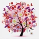 shumee Diamantno vezenje Poletno drevo 30x30 cm