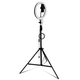 AVIZAR Obrocna lucka, 26 cm 10 W obrocna lucka, z držalom za telefon in stojalom - črna, (20630925)