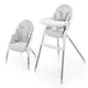 KINDERKRAFT jedilni stol Dinnly 2v1, Grey
