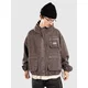 True Religion Big T Cinched Jacket brown acid wash