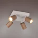 Trio Lighting Stropni žaromet Soka, rjava/siva, dolžina 20 cm, kovina, 4-krilni. - Dnevna soba/jedilnica - Sodobni - rjava, siva