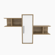 HANAH HOME Zidna polica Olida Walnut White