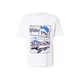 JACK & JONES Majica JJTRACK SKULL modra / pastelno lila / črna / bela