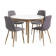 MARSTRAND O110 sto bela + 4 JONSTRUP stolice siva