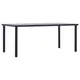 Blagovaonski stol crni i siva boja betona 180 x 90 x 75 cm MDF