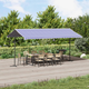 vidaXL Prostostoječa tenda modra in bela 500x300 cm krem blago jeklo