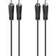 HAMA Hama 00205093 cinch avdio priključni kabel [2x moški cinch konektor - 2x moški cinch konektor] 5 m črna, (20431568)