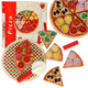 WOWO Pizza Igralni set - Lesen Pizza Igralni set z dodatki 20 cm