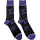 HIM Nogavice Purple Heartagrams Black 40-45