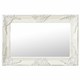 shumee Stensko ogledalo v baročnem stilu 60x40 cm belo