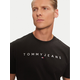 Tommy Jeans Majica Linear Logo DM0DM20744 Črna Regular Fit