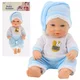 slomart LEAN TOYS Punčka dojenček v modri pižami