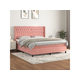 Den Box spring postelja z vzmetnico roza 180x200 cm žamet