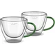 Lamart LT9115 2-delni set kozarcev za kapučinoVaso, 190 ml, zeleni