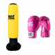 Otroški boksarski set s samostoječo vrečo | PRIDE - roza rokavice