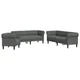 3-dijelni set sofa tamnosivi od tkanine