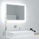 VIDAXL kopalniško ogledalo z LED iverno ploščo (60x8,5x37cm), belo