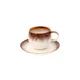 Cup with saucer, porcelain, 120 ml, Brown, Nuances - Nuova R2S