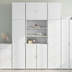 Visoka komoda bijela 80 x 42,5 x 249 cm od konstruiranog drva