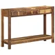 Vidaxl Konzolna miza Rjava 107 x 33 x 76 cm Trdna obnovljena les