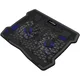 Cooling stand dual-fan with 2x2.0 USB hub, support up to 10-15.6 laptop, ABS plastic and iron, Fans dimension:125*125*15mm(2pcs), DC 5V,