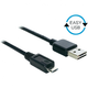 Delock USB 2.0 priključni kabel [1x USB 2.0 - 1x USB 2.0 Mini-B] 5m črn pozlačeni konektorji DeL