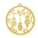 Wallity XMASGOLD 028 Zidna dekoracija, 60x64cm, Zlatne boje