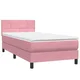 vidaXL vidaXL Box spring postelja z vzmetnico roza 80x220 cm žamet, (21791043)