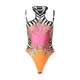 Versace Jeans Couture Bodi majica temno bež/roza/črna/bela