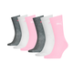 PUMA Junior Classic Crew Socks 6 Pack, Rose Water