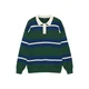 Pull&Bear Pulover kremna/modra/temno zelena/bela