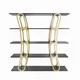 Hanah Home HANAH HOME Adar - Black, Gold knjižna omara, (20869275)