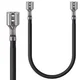 Qoltec Baterijski Kabel, Ženski Faston Tip 250 | 20 cm | Črn