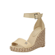 Sandale Tommy Hilfiger COLORFUL HIGH WEDGE SATIN SANDAL boja: bež, FW0FW07914