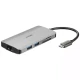 D-LINK docking station DUB-M810 (USB-C na 3x USB 3.0, 1x USB-C, HDMI, LAN, SD čitalec kartic), siv