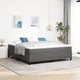 vidaXL vidaXL Box Spring Postelja Svetlo Siva Super King Kordurobna Tkanina, (22051182)