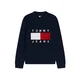 Tommy Jeans Pulover temno modra/rdeča/bela