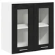 Vidaxl Viseča omarica Črna Orehovina 60 x 31 x 60 cm Konstruiran les