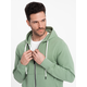 OMBRE Moška jopa s kapuco BASIC zelena MDN125423 S