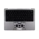 Zgornji okvir tipkovnice za MacBook Pro 14, A3112 (2024), US tipkovnico in baterijo, Space Black, 661-42518, Genuine Apple
