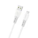 DUDAO Silikonski pleteni kabel USB-A - micro USB L25SM 3A 1m - bel