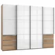 Modern Living Omara Z Drsnimi Vrati Level 36 D, Bela, Barva Hrasta
