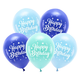ECO rojstnodnevni baloni Happy Birthday, 26 cm, mešanica barv, 5 kosov