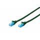 CAT 5e U-UTP patch cord, PVC AWG 26/7, length 15 m, color green