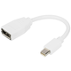 DisplayPort adapter kabel, mini DP - DP M/F, 0.15m, DP 1.2 conform,