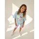 Sinsay - Hello Kitty komplet: majica sa printom i tie-dye biciklističke helanke - šareno