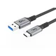 MicroConnect Kabel USB-C - USB-A 1,5 m 10 Gbps 60 W