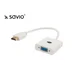 slomart savio cl-27/b adapter (hdmi m - d-sub (vga) f; 0,10 m; bela barva)