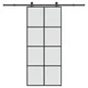 Klizna vrata s priborom 90 x 205 cm od ESG stakla i aluminija